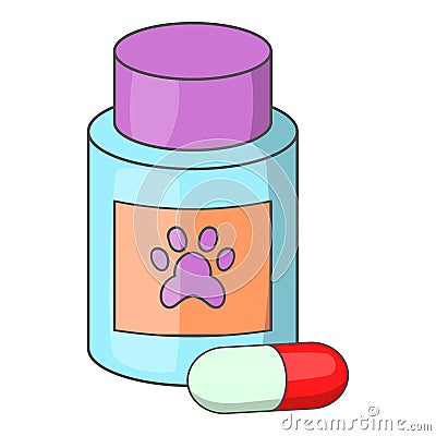 Vitamins or medicament for animals icon Vector Illustration