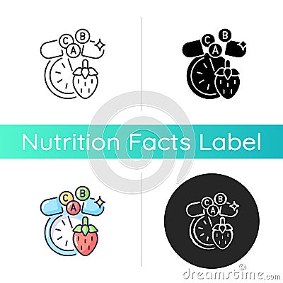 Vitamins and minerals icon Vector Illustration