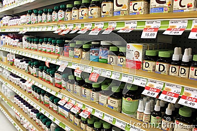 Vitamins and Supplements Editorial Stock Photo