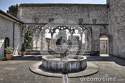 Viterbo Fountain Papal Palace Stock Photo