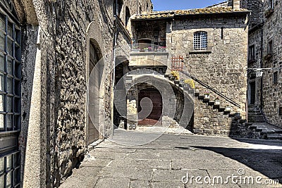 Viterbo Medieval Building Stock Photo