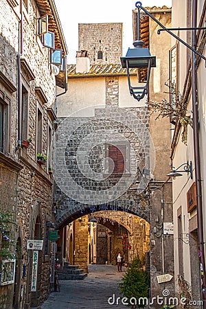 Viterbo medieval center Editorial Stock Photo