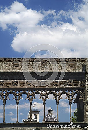 Viterbo palace of Pope Stock Photo