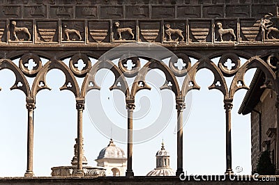 Viterbo, Palace of the Popes Stock Photo