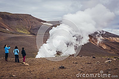 Viti crater in Iceland Editorial Stock Photo