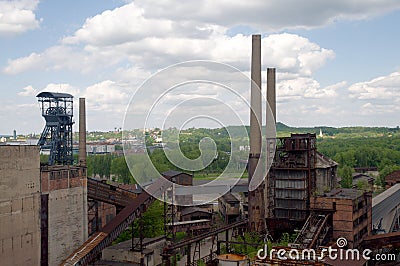 Vitkovice mining tower Stock Photo