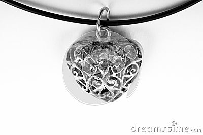 Vitnage heart necklace Stock Photo