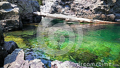 A clear river like jade. Stock Photo