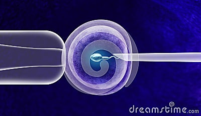 In Vitro Fertilization Cartoon Illustration