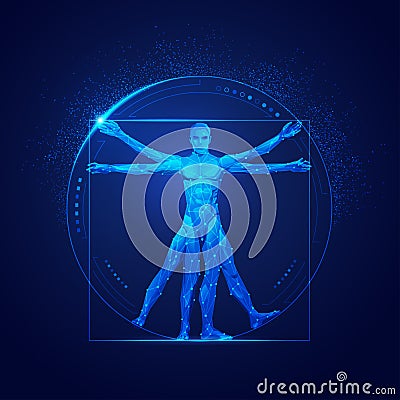 Vitruvian man Vector Illustration