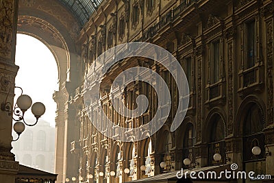 Vittorio Emanuele Gallery interior Editorial Stock Photo