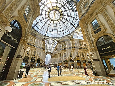 Vittorio passage, Milan, Lombardy, Italy Editorial Stock Photo