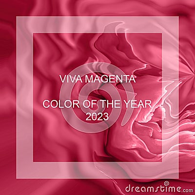 Viva Magenta color of the year 2023 abstract swatch Stock Photo