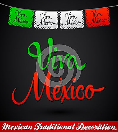 Viva Mexico mexican holiday vector decoration Vector Illustration