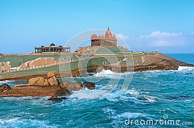 Vivekananda Rock Memorial , Kanyakumari. India Stock Photo