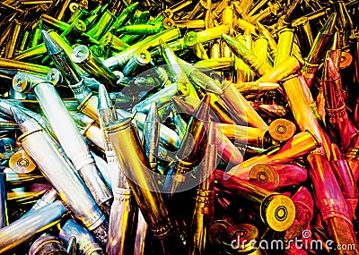 Vivid abstract illustration od ammunition. Cartoon Illustration