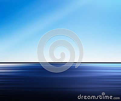 Vivid blue ocean in motion abstraction with light leak Stock Photo