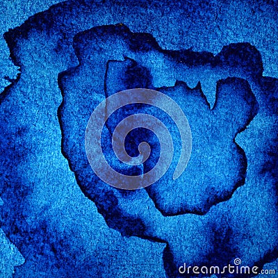 Vivid blue watercolor abstract background Stock Photo