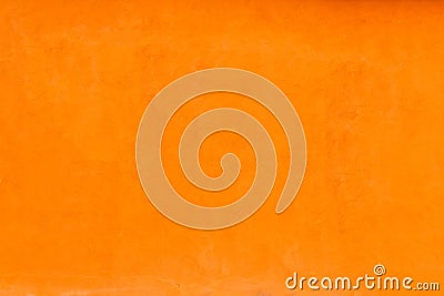 Vivid bright orange color facade wall Stock Photo