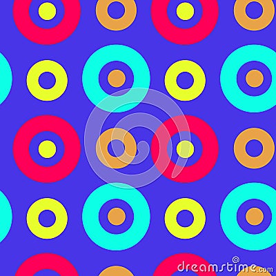 Vivid circles spanish seamless pattern Vector Illustration