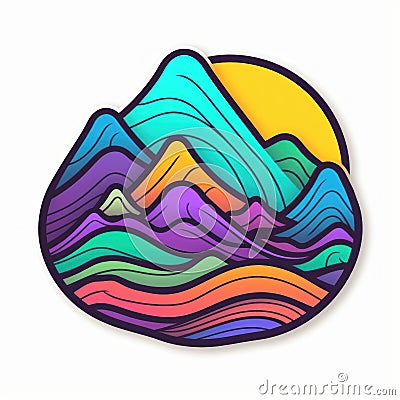 Vivid And Crisp Vector Line Art With Smooth Gradients And Black Contour Outline Stock Photo