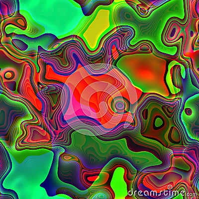 Vivid happy colorful background in rainbow colors, hippy shape melted in neon colors Stock Photo