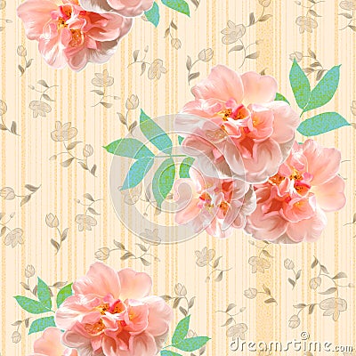 Vivid repeating floral Stock Photo