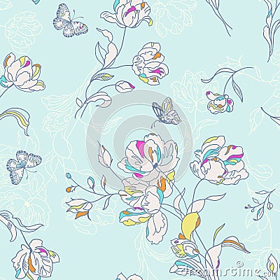 For easy making seamless pattern use it for filling any contours Stock Photo