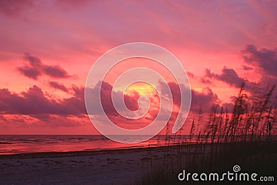 Vivid Sunset Stock Photo