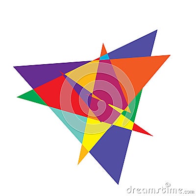 Vivid, vibrant abstract geometric, angular, edgy vector art. Random picasso-style vector illustration Vector Illustration