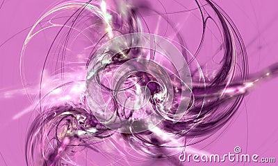 Vivid violet abstract swirling composition with luminous spotlights and twirls. Stock Photo