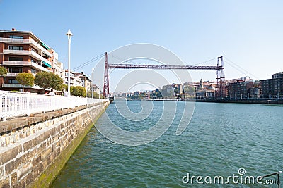 Vizcaya bridge between Portugalete and Las Arenas, Spain Stock Photo