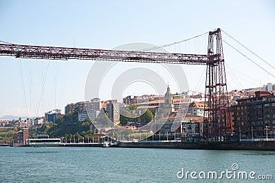 Vizcaya bridge between Portugalete and Las Arenas, Spain Stock Photo