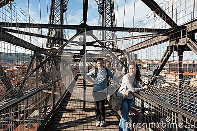 The Vizcaya bridge Editorial Stock Photo