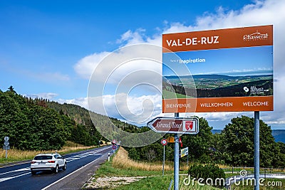 Vla de Ruz valley in Switzerland Stock Photo