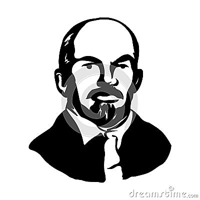 Vladimir Lenin.Vector portrait of Vladimir Lenin Vector Illustration