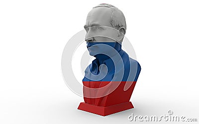 Vladimir Putin statuette Cartoon Illustration