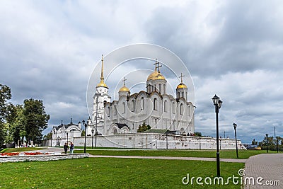 Vladimir, Russia - August 25, 2019. Assumption cathedral Dormition Cathedral in Vladimir, Russia. Golden Ring of Russia Editorial Stock Photo