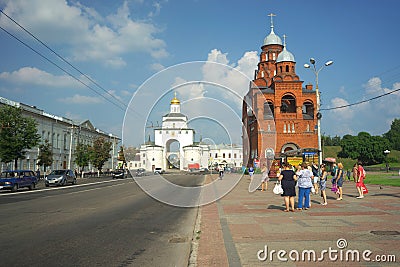 VLADIMIR, RUSSIA -July 17, 2016: Golden Gates. Vladimir Editorial Stock Photo