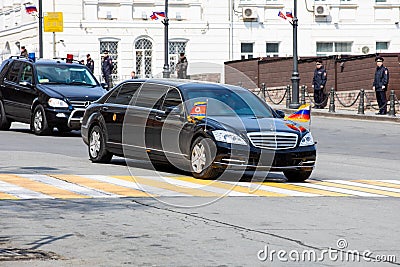 Limousine of the Secretary General of the Democratic Peopleâ€™s Republic of Korea Editorial Stock Photo