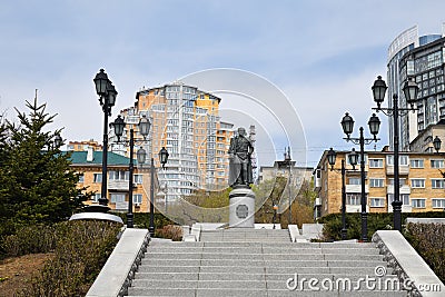Vladivostok, Russia. City view Editorial Stock Photo