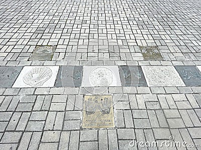 Vladivostok, Russia, September, 04, 2022. Alley `Ocean of Stars` in front of the cinema `Ocean` in Vladivostok Editorial Stock Photo