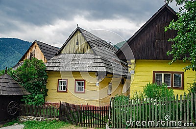 Vlkolinec - a historic village in Slovakia Stock Photo