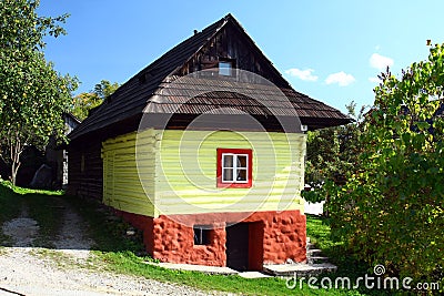 Vlkolinec Museum in autumn Stock Photo