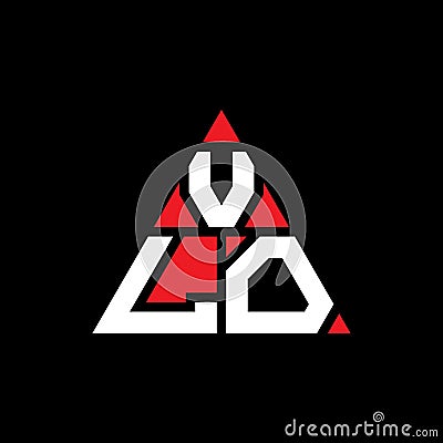 VLO triangle letter logo design with triangle shape. VLO triangle logo design monogram. VLO triangle vector logo template with red Vector Illustration