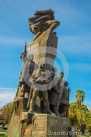 VLORA-VLORE, ALBANIA: The Monument of Independence. Monument dedicated to the Albanian Declaration of Independence. Editorial Stock Photo