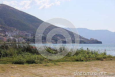 Vlore, Albania, Sunday 2 September 2023 city center of Vlora known as the second largest port city of Albanian ways Stock Photo