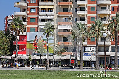 Vlore, Albania, Sunday 2 September 2023 city center of Vlora known as the second largest port city of Albanian ways Editorial Stock Photo