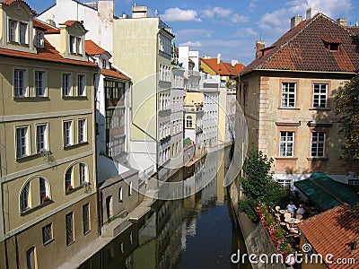 Vltava river's canal Stock Photo