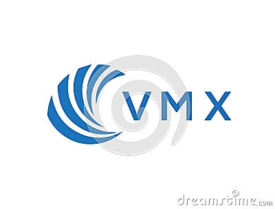 VMX letter logo design on white background. VMX creative circle letter logo Vector Illustration